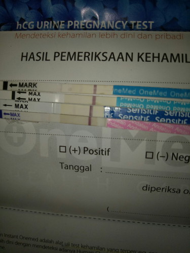 Testpack samar lalu haid..