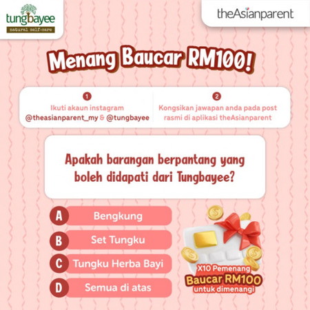 💵 Baucar RM100 dari Tungbayee Untuk Anda Menang!