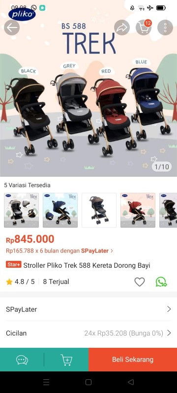 Jual stroller trex bayi