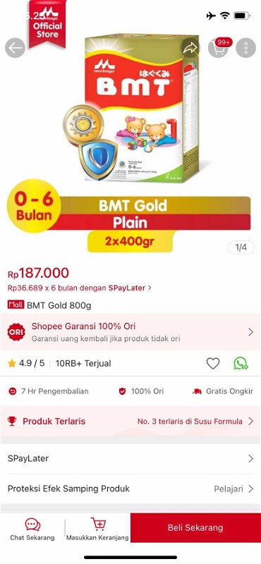 Jual susu morinaga bmt karna babyku ternyata gasuka😭