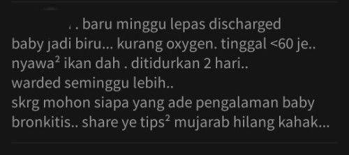 BABY 3 BULAN ADA BRONKITIS