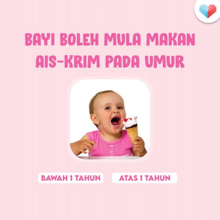 Pengambilan Aiskrim Untuk Bayi