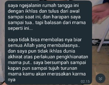 KARMA orang tua apabisa ya ke anak?