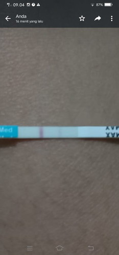 Bun mau tanya saya tadi pagi baru test pack hasil nya garis 2 tapi yang 1 blm terlalu tebal.