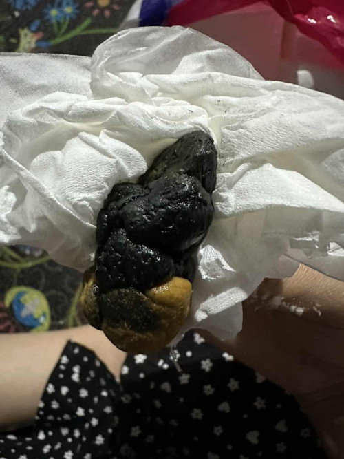 pup bayi mpasi hitam pekat