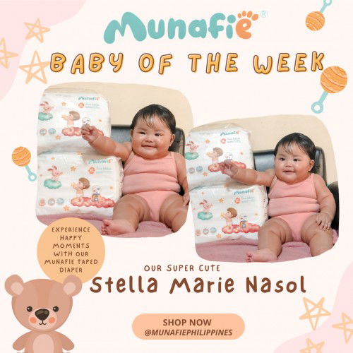 👶✨ Introducing our adorable Munafie Baby of the Week, the lovely Stella Marie Nasol! 💖