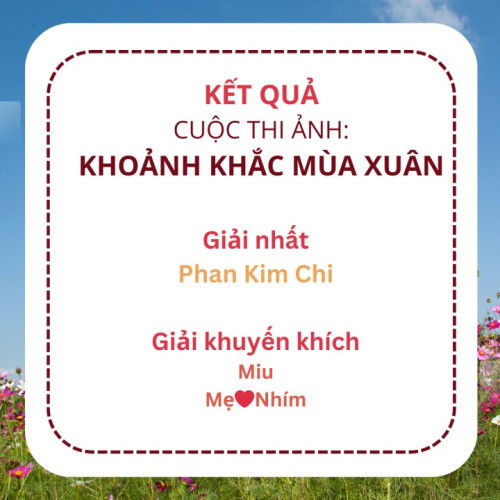 Kết quả cuộc thi ảnh Khoảnh khắc mùa xuân