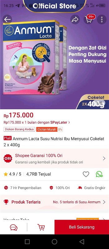 Salah beli susu