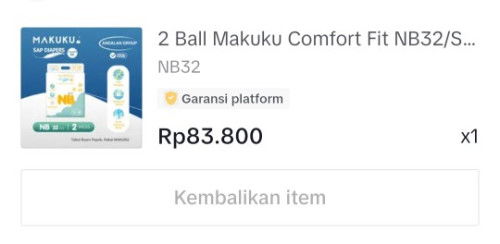 Dijual 2ball makuku nb32 ,harga 70k aja ...difoto harga beli online ,dijual karna kekecilan di anaku