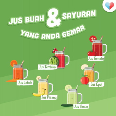 Jus Buah & Sayuran Yang Sihat