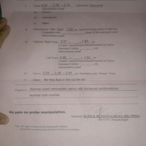 Tvs thickened endometrium