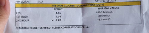 75 OGTT RESULT