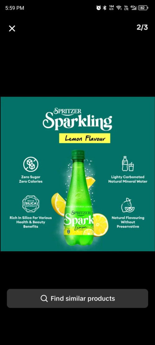 Sparkling spritzer lemon