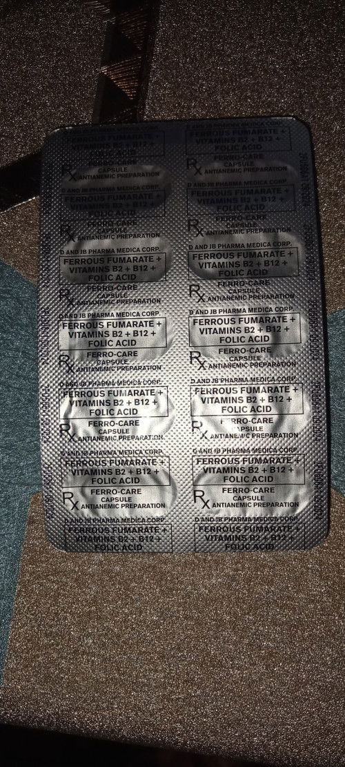 Ferrous Fumarate+Vitamins B2+Vitamins B12+Folic acid