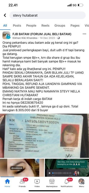 Penipu berkedok jualan perlengkapan bayi/biskuit hamil gratis
