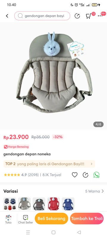 Assalamualaikum Bu bayi 4bulan angsal ndamel gendongan niku