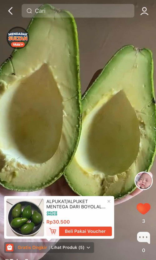 Alpukat mentega untuk MPASI