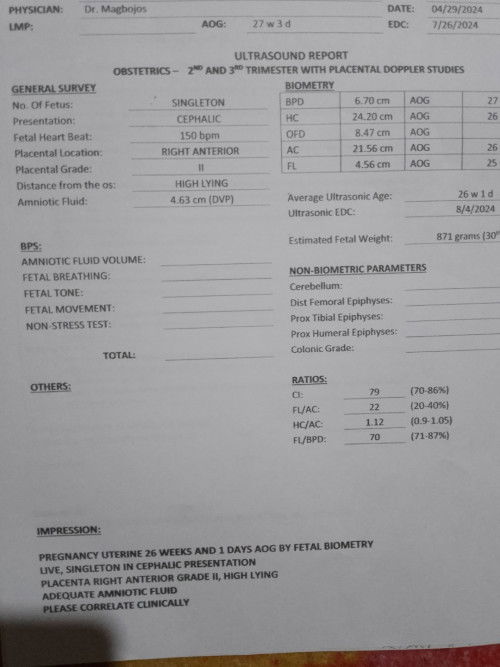 Sino may alam about placental droppler? Matagal pa balik ko Sa ob ko e, okay lng ba result?