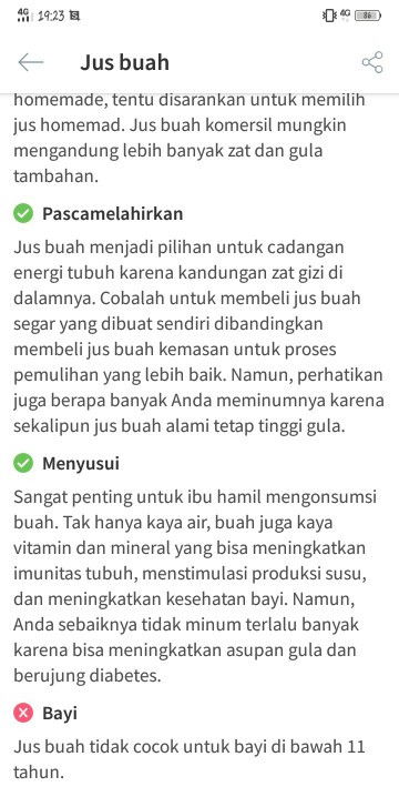 Jus buah untuk anak 1tahun boleh ga!