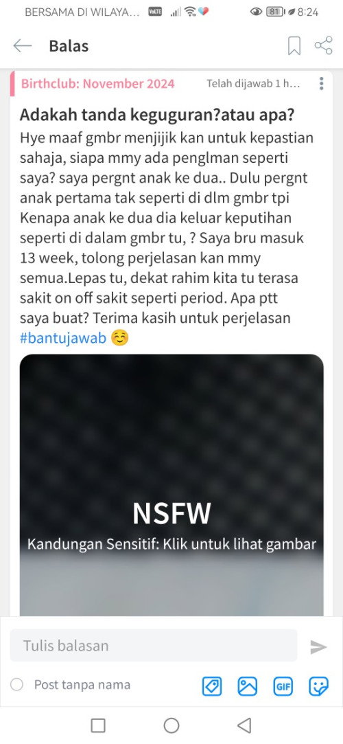 Perlu ker bagitahu nurse kalau kita dah gugur?