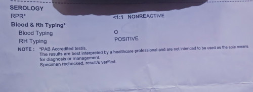 RPR Screening/ VDRL Result