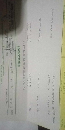 Result ng Ogtt