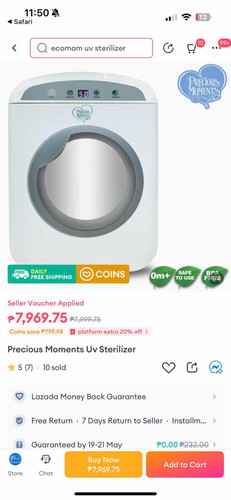 Hello! Planning to buy Precious Moments UV sterilizer, meron na po ba dito may experience in using?