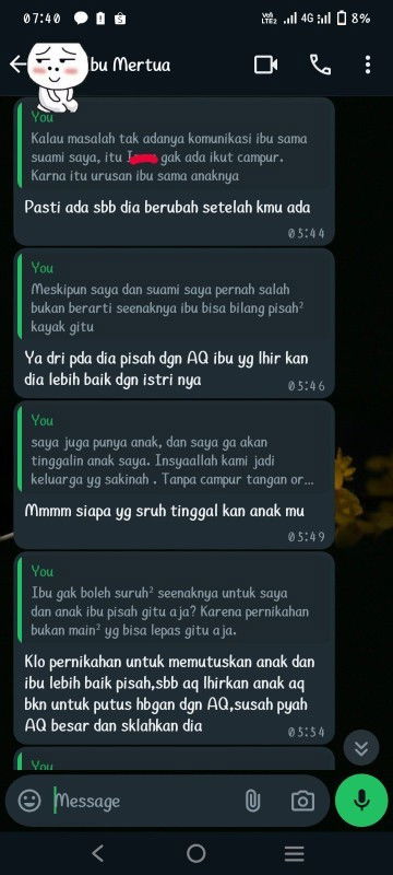 Bagaimana tanggapan bunda bunda jika mertua menyuruh anaknya pisah dengan istrinya?