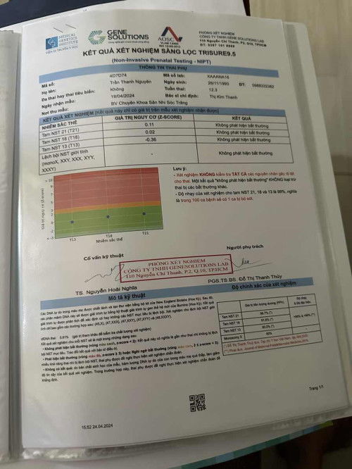 Kết quả nipt