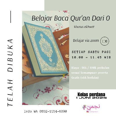 Yang mau belajar baca qur'an