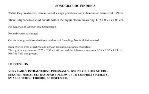 ULTRASOUND RESULT