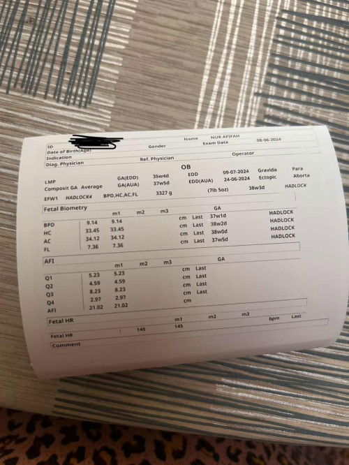 berat baby dalam kandungan