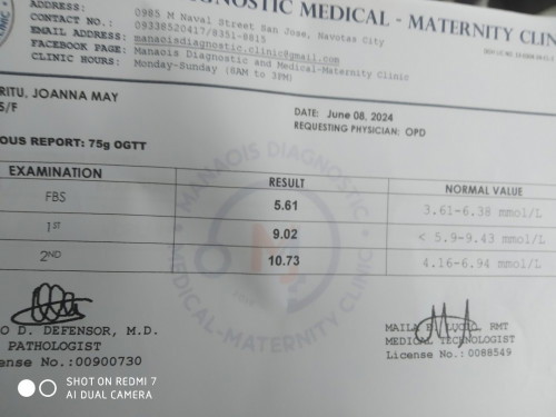 OGTT result, masyado po bang mataas?