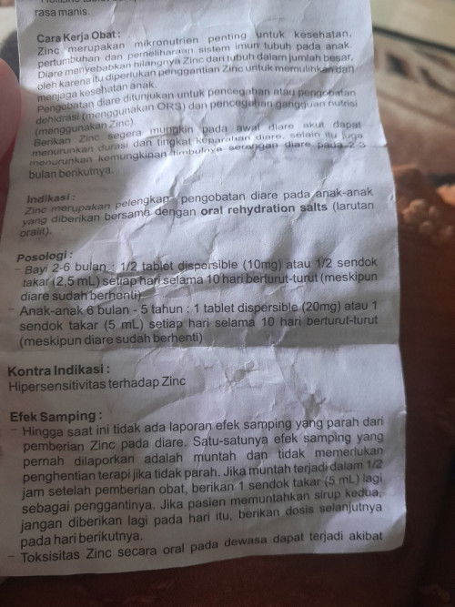 Muntah setelah pemberian zinc apa harus stop atau lanjut