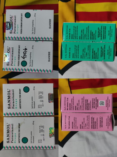 SANMOL Paracetamol Drops
Pereda Demam untuk bayi