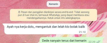 Telefon gak di angkat cuma wa...