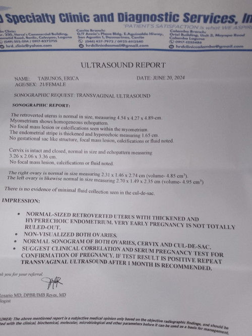 Transvaginal ultrasound