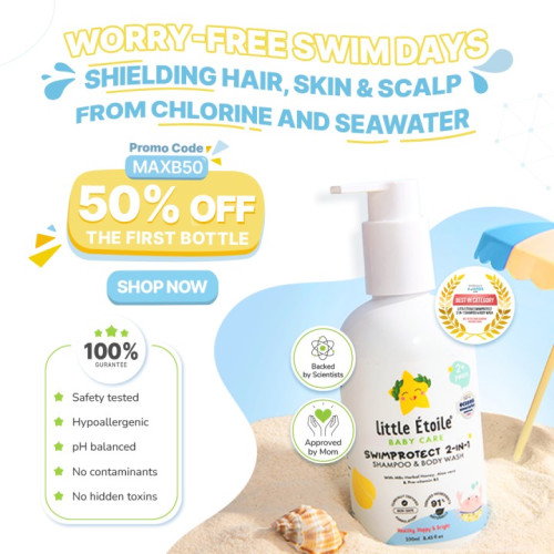 EXCLUSIVE 50% OFF from Little Étoile Care SwimProtect 2-in-1 Shampoo & Body Wash