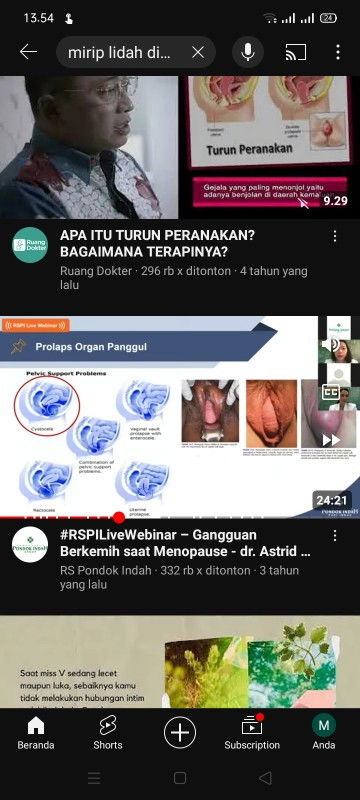 Benjolan kaya daging keluar dari vagina