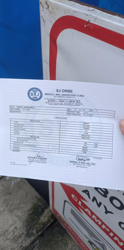 lab test result question