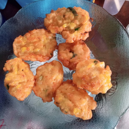 Perkedel jagung telur