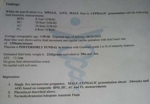 Hi po. Normal lang ba ultrasound result ko? Wala naman din sinabi ang OB sakin.