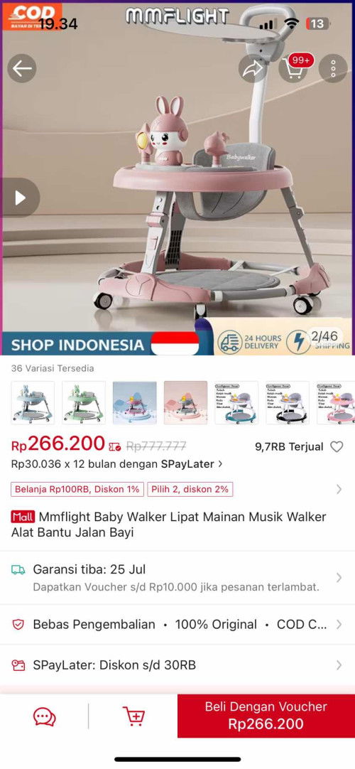 Penggunaan baby walker
