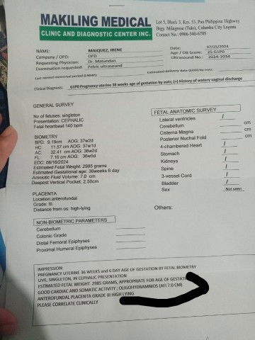 38 weeks na ako pero sa gestation 36 weeks palang