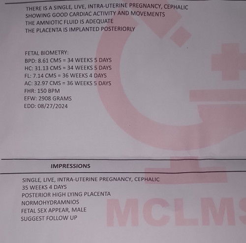 ULTRASOUND RESULT QUESTION