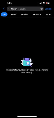 Tak boleh search?