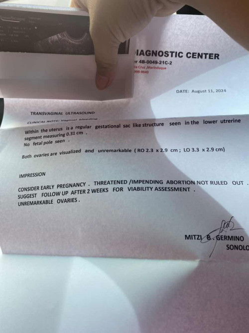 Early pregnancy at threathed abortion