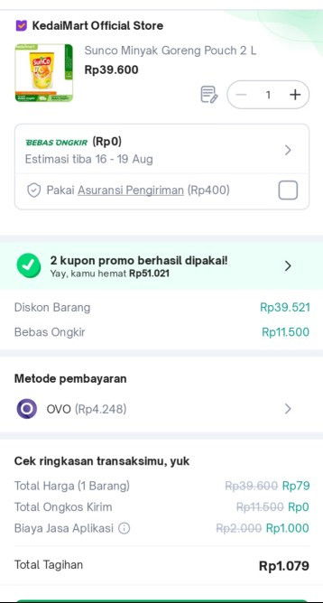 Promo yang lumayan banget