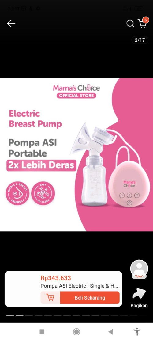 Preloved Pompa Asi Mama Choice