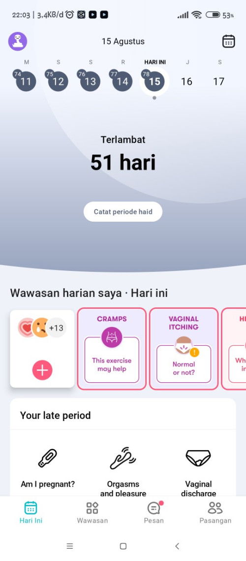 Bun telat haid udh 51 hari tapi di tespek negatif normal ga bun